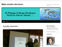 Tablet Screenshot of 10thingscollegestudentsneedtoknowabout.wordpress.com