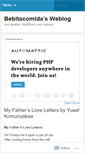 Mobile Screenshot of bebitacomida.wordpress.com