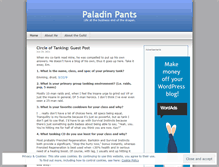Tablet Screenshot of paladinpants.wordpress.com