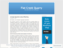 Tablet Screenshot of flatcreek.wordpress.com