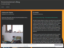 Tablet Screenshot of ecoconsciencia.wordpress.com