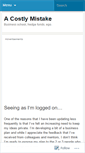 Mobile Screenshot of acostlymistake.wordpress.com