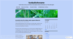 Desktop Screenshot of footballisthename.wordpress.com
