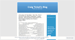 Desktop Screenshot of craigtickell.wordpress.com