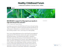 Tablet Screenshot of healthychildhoodforum.wordpress.com