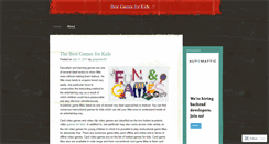 Desktop Screenshot of bestgamesforkids.wordpress.com