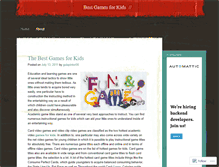 Tablet Screenshot of bestgamesforkids.wordpress.com