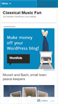 Mobile Screenshot of classicalmusicfan.wordpress.com