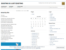 Tablet Screenshot of existingisjustexisting.wordpress.com