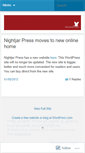Mobile Screenshot of nightjarpress.wordpress.com