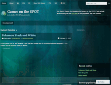 Tablet Screenshot of gamesonthespot.wordpress.com