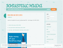 Tablet Screenshot of khusnulhuda.wordpress.com