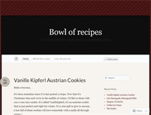 Tablet Screenshot of bowlofrecipes.wordpress.com