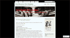 Desktop Screenshot of 2bullets5zombies.wordpress.com
