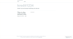 Desktop Screenshot of kredit1234.wordpress.com