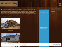 Tablet Screenshot of fairclaimsroofing.wordpress.com