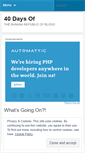 Mobile Screenshot of 40daysof.wordpress.com