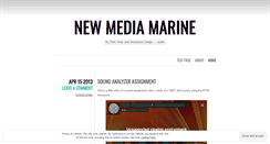 Desktop Screenshot of newmediamarine.wordpress.com