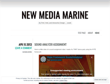 Tablet Screenshot of newmediamarine.wordpress.com