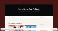 Desktop Screenshot of manifesturban.wordpress.com