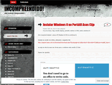 Tablet Screenshot of incompreendido.wordpress.com