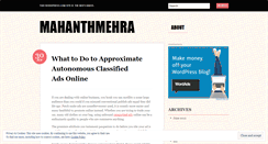 Desktop Screenshot of mahanthmehra.wordpress.com