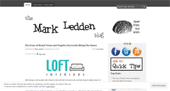 Desktop Screenshot of markledden.wordpress.com