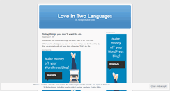 Desktop Screenshot of loveintwolanguages.wordpress.com
