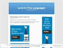 Tablet Screenshot of loveintwolanguages.wordpress.com