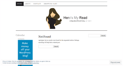 Desktop Screenshot of heresmyread.wordpress.com