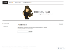 Tablet Screenshot of heresmyread.wordpress.com