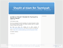 Tablet Screenshot of ibntaymiyyah.wordpress.com