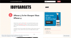 Desktop Screenshot of ibuygargets.wordpress.com