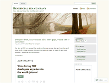 Tablet Screenshot of beneficialteacompany.wordpress.com