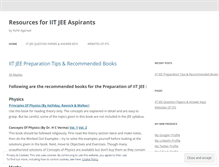 Tablet Screenshot of iitjeeresources.wordpress.com