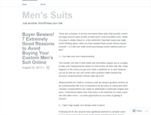 Tablet Screenshot of custommenssuits.wordpress.com