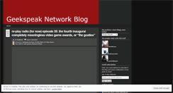 Desktop Screenshot of geekspeakradio.wordpress.com