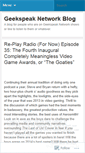 Mobile Screenshot of geekspeakradio.wordpress.com