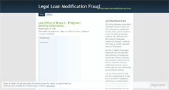 Desktop Screenshot of legalloanmodfraud.wordpress.com