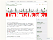 Tablet Screenshot of fleamarketwebsites.wordpress.com