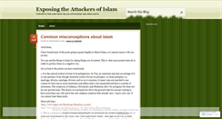 Desktop Screenshot of exposingislamattackers.wordpress.com