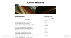 Desktop Screenshot of latinintranslation.wordpress.com