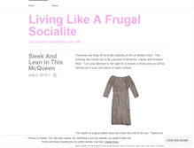 Tablet Screenshot of livinglikeafrugalsocialite.wordpress.com