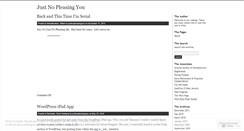 Desktop Screenshot of justnopleasingyou.wordpress.com