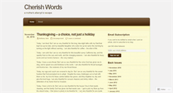 Desktop Screenshot of cherishwords.wordpress.com