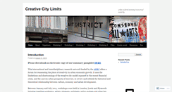 Desktop Screenshot of creativecitylimits.wordpress.com