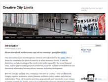 Tablet Screenshot of creativecitylimits.wordpress.com