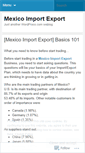 Mobile Screenshot of mexicoimportexport.wordpress.com