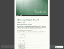 Tablet Screenshot of mexicoimportexport.wordpress.com