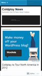 Mobile Screenshot of coldplaynews.wordpress.com